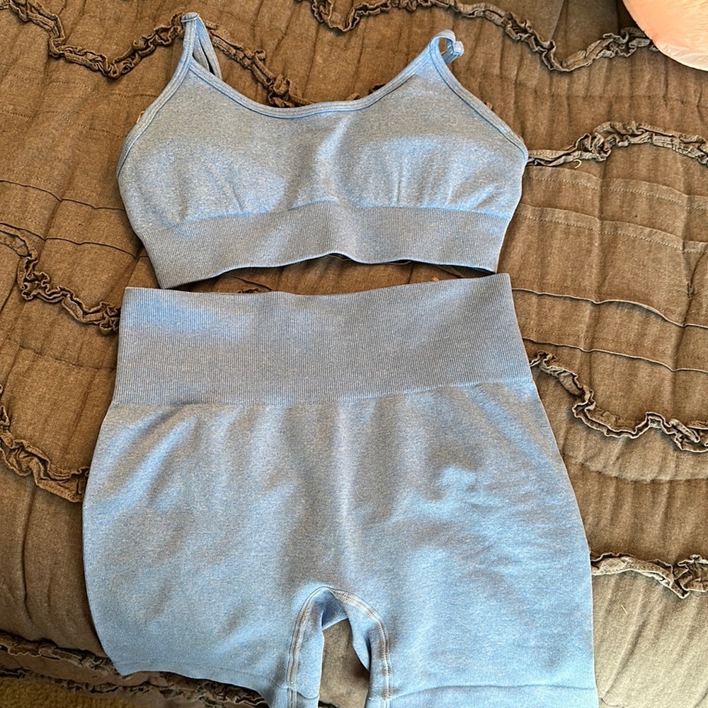 blue workout set
